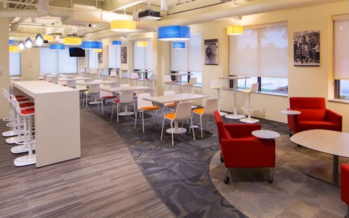 Photo of a University of Michigan Shared Services workspace designed by The Interior Group, Inc.